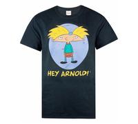 Nickelodeon Black Arnold Short Sleeved T-Shirt Mens