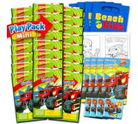 Nickelodeon Blaze and the Monster Machines Mini Party Favors Set for Kids - Bundle with 24 Mini Grab n Go Play Packs with Coloring Pages, Stickers, and Loot Bags