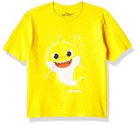 Nickelodeon Boys Baby Shark Big Face Toddler Short Sleeve T-Shirt, Yellow, 4T