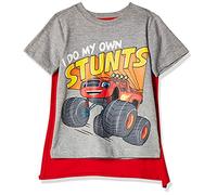 Nickelodeon Boys' Blaze and The Monster Machines Cape T-Shirt, Heather Grey, 4 Years