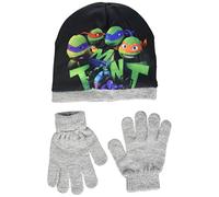 Nickelodeon Boy's Ninja Tortlues Tmnt Hat and Glove Set, Grey (L Grey), 2 (Manufacturer Size: 52)
