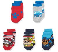 Nickelodeon Boys' Paw Patrol 5 Pack Shorty, Red Blue Multi, Fits Sock Size 5-6.5 Fits Shoe Size 4-7.5