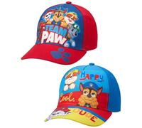 Nickelodeon Boys' Paw Patrol Baseball Cap - 2 Pack Chase, Marshall, Rubble Curved Brim Strap Back Hat (2T-7), Size 2-4T, Paw Patrol Cool Dude