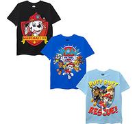 Nickelodeon Boys' Paw Patrol Pack of Three T-Shirts - Multi - 5 Years