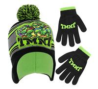 Nickelodeon Boys' Winter Hat and Kids Gloves Set, Teenage Mutant Ninja Turtles for Ages 4-7 Beanie, TMNT, Age