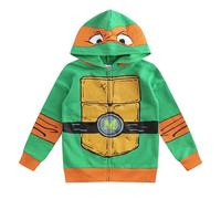 Nickelodeon Boys' Zip Up Hooded Sweatshirt for Big Kids, Green, 4