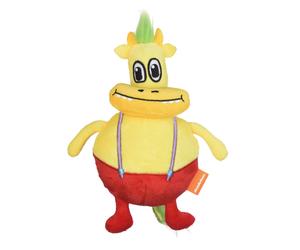 Nickelodeon for Pets Rocko's Modern Life Heffer Figure Plush Dog Toy | 9 Inch Yellow Grey and Red Squeaky Dog Toy for All Dogs | Nickelodeon Toys for