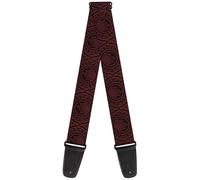 Nickelodeon Guitar Strap, Avatar Last Airbender Fire Element Symbol Black Red, 2 Inches Wide, Black, 2" Wide - 29-54" Length