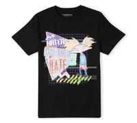 Nickelodeon Hey Arnold Haters Gonna Hate Unisex T-Shirt - Black | Size: XL Nickelodeon Black XL