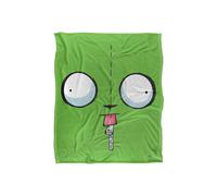 Nickelodeon Invader Zim Gir Face Silky Touch Super Soft Throw Blanket 152 X 127 cm in White Nickelodeon White 152 X 127 cm