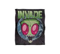 Nickelodeon Invader Zim Invade Silky Touch Super Soft Throw Blanket 152 X 127 cm in White Nickelodeon White 152 X 127 cm
