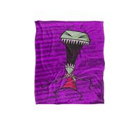Nickelodeon Invader Zim Scream Silky Touch Super Soft Throw Blanket 152 X 127 cm in White Nickelodeon White 152 X 127 cm