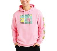 Nickelodeon Men?s SpongeBob SquarePants Fleece Hoodie ? Retro 90s SpongeBob, Patrick Star, Size Large, SpongeBob Pink