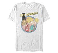 Nickelodeon Men's Big & Tall Hey Arnold T-Shirt, White, L Big Tall