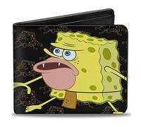 Nickelodeon Men's Buckle-Down Bifold Wallet Bi-Fold, Spongebob Squarepants, 4.0" x 3.5"