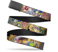 Nickelodeon Men's Buckle-Down Web Belt Nick 90's Rewind 1.25", Multicolor, Wide-Fits up to 42" Pant Size