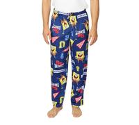 Nickelodeon mens Pajama Pants, Lounge Bottoms With Drawstring, Ultra-soft & Comfortable, Spongebob University, L