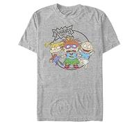 Nickelodeon Men's Rugrats Group Tops Short Sleeve Tee Shirt T, Athletic Heather, 3XL