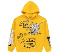Nickelodeon Mens Spongebob Squarepants Classic Hoodie - Spongebob, Patrick & Krusty Krab Hoodie Sweatshirt, Gold, L