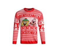 Nickelodeon Men's Ugly Christmas Sweater - Spongebob, Rugrats Crewneck Pullover Novelty Holiday Sweaters for Men, Sizes: S-XL, Sponge and Patrick, S