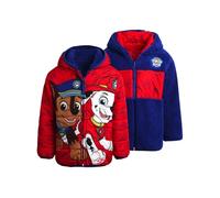 Nickelodeon Paw Patrol Boys Puffer Jacket - Chase & Marshall Reversible Quilted Puffer Coat with Sherpa Fleece Lining (2T-6), Red/Royal, 3 Years