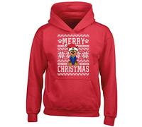Nickelodeon Paw Patrol Chase Knitted Jumper Style Design Christmas Xmas Childrens Kidz Printed Hoodie Hooded Sweatshirt (Red, 12-14 Years)