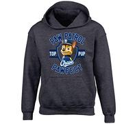 Nickelodeon Paw Patrol Chase Top Pup Pawfect Childrens Kids Printed Hoodie Hooded Sweatshirt (Grey, 5-6 Years)