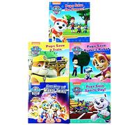Nickelodeon PAW Patrol Pups Collection 5 Books Set (Pups Save a Train, Pups Save Sports Day!, Pups Meet The Mighty Twins!, Pups Save the Games!, Pups Save Ryder's Robot)