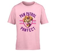 Nickelodeon Paw Patrol Skye Top Pup Pawfect Childrens Short Sleeve Printed T Shirt (Pink, 3-4 Years)