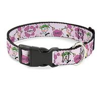 Nickelodeon Pet Collar, Dog Collar Plastic Buckle, The Fairly OddParents Cosmo and Wanda Wish Poses Pink, 20 to 31 Inches 1.5 Inch Wide