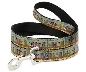 Nickelodeon Pet Leash, Dog Leash, Ninja Turtles Battle Foot Soldiers Video Game Scene Tan, 6 Feet Long 1.5 Inch Wide