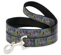 Nickelodeon Pet Leash, Dog Leash, Ninja Turtles Battle Purple Foot Soldier Video Game Scene, 6 Feet Long 1.5 Inch Wide