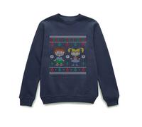Nickelodeon Rugrats Chuckie & Angelica - Merry Christmas Christmas Jumper - Navy | Size: 2XL Nickelodeon Navy 2XL