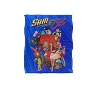 Nickelodeon Sam & Cat Show Poster Silky Touch Super Soft Throw Blanket 152 X 127 cm in White Nickelodeon White 152 X 127 cm