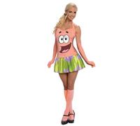 Nickelodeon Secret Wishes Spongebob Squarepants Patrick Costume Dress Gloves and Knee Socks