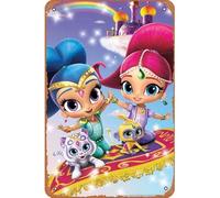 Nickelodeon Shimmer and Shine - Key Art Metal Tin Sign Retro Style Wall Plaque Decoration Metal Sign 8x12 inch