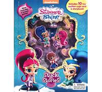 Nickelodeon Shimmer and Shine Stuck on Stories - Activity Books for kids, 10-page storybook, 10 toy suction cups, a board game to enjoy