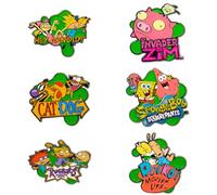 Nickelodeon Show Title Logos Mystery Enamel Pin Blind Box Series, SpongeBob SquarePants, Rugrats, CatDog, Invader Zim, Hey Arnold, or Rockos Modern Life