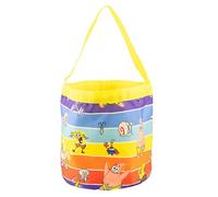 Nickelodeon SpongeBob Kids Tote Bag, Gift Bag, Easter Basket, Candy Bucket | Nylon, ages 3+, 9in tall, 8.5in round opening, folds flat, Bikini Bottom art, holds eggs, sweets, party favors