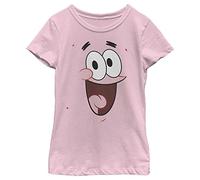Nickelodeon Spongebob Squarepants Patrick Big Face Girls Short Sleeve Tee Shirt, Light Pink, X-L