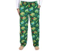 Nickelodeon TMNT Pajamas for Men, Fleece Adult Ninja Turtles Pajama Pants, Teenage Mutant Ninja Turtles Pj Pants, S-M-L-XL, Green, XL