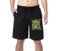Nickelodeon TMNT Teenage Mutant Ninja Turtles Mens' Sleep Lounge Pajama Shorts, Black, 4X-Large