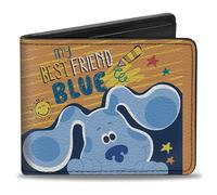 Nickelodeon Wallet, Bifold, Blues Clues My Best Friend and Big Smiles Collage Orange, Vegan Leather