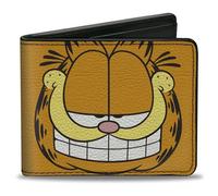 Nickelodeon Wallet, Bifold, Garfield Smiling Face Character Close Up Orange, Vegan Leather