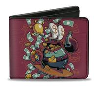Nickelodeon Wallet, Bifold, SpongeBob Mr Krabs Dollar Sign Pose Pink, Vegan Leather