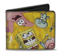 Nickelodeon Wallet, Bifold, SpongeBob SquarePants Characters Pose Toss Yellows, Vegan Leather