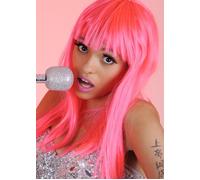 Nicki Minaj Style Long Neon Pink Wig