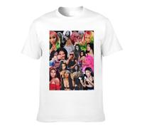Nicki Music Minaj Shirt Men's Crew Neck Short Sleeved T-Shirt Fashionable Versatile Cotton Tops Black
