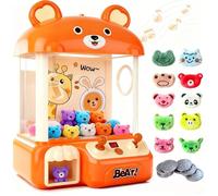 nicknack Large Claw Machine for Kids, Vending Machine Grabber Arcade Game with Coins & Dolls and Adjustable Music, Christmas Birthday Gift for Kids Girls Boys Ages 3+