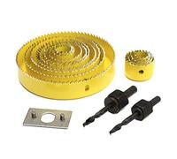 Nicknocks 16Pcs Carbon Steel 13 Hole Saw Kit 19-127mm Wood Working Metal Holesaw Cutting Tool
